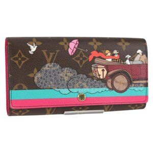 LOUIS VUITTON Monogram 2015 Christmas Portefeuille Sarah M61359 LV Auth 132795V
